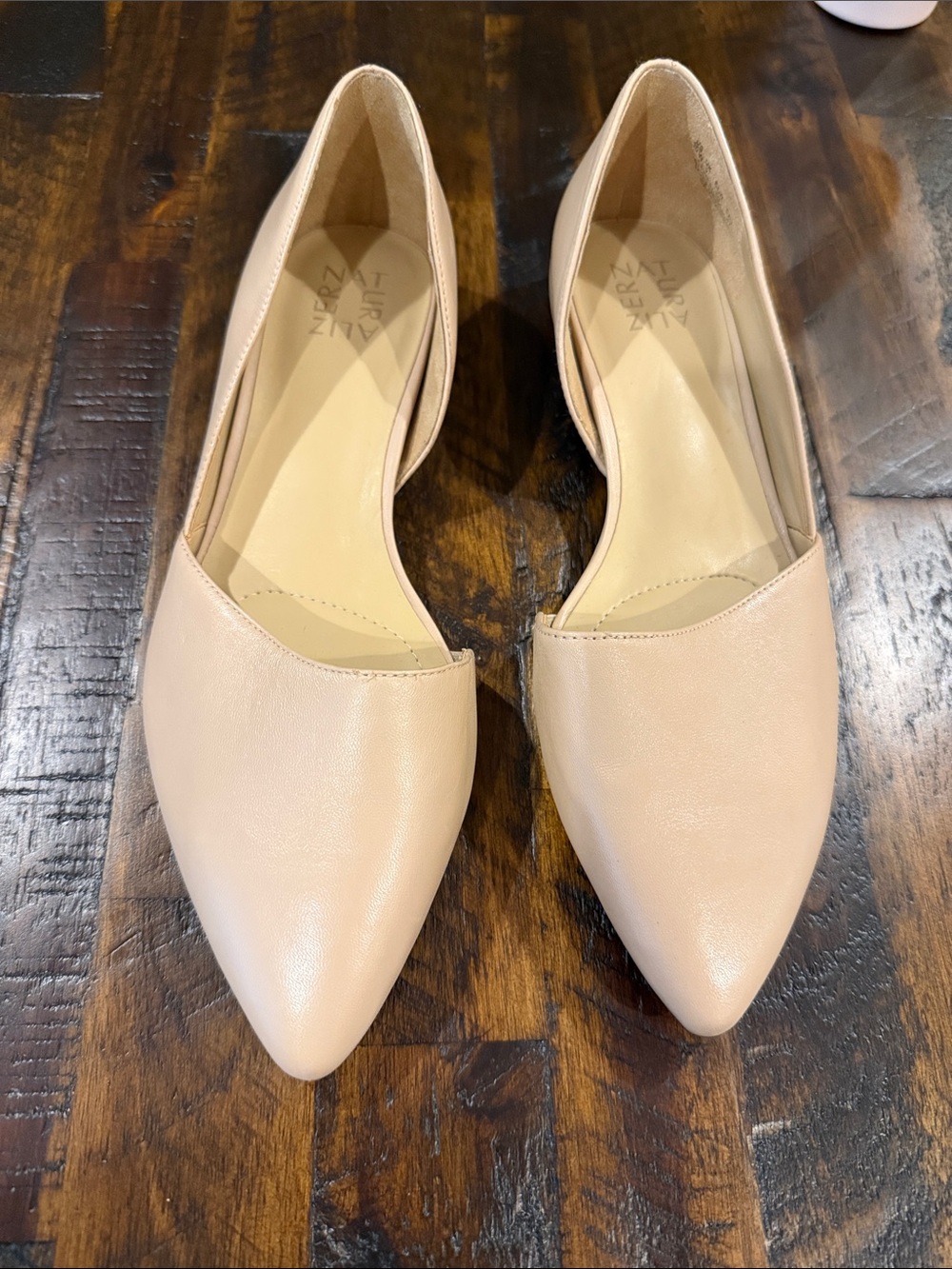 Naturalizer Pointed D'Orsay Flats in Nude